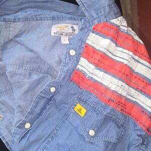 Wrangler Blue and Red Men's Shirt